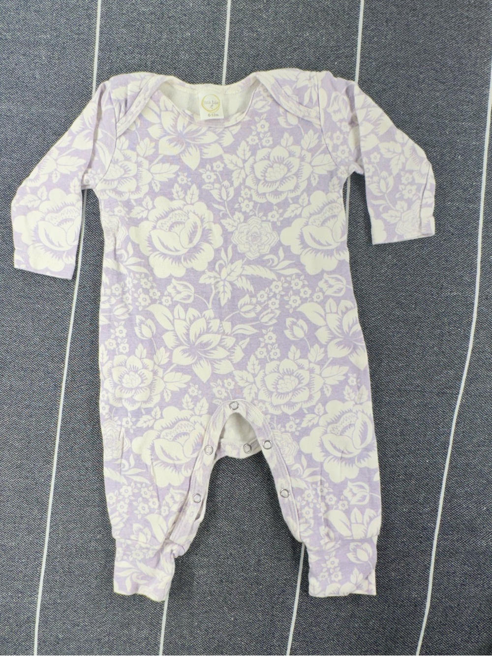 Floral Lavender Footie One-Piece with Snaps